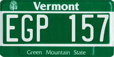 VT license plate EGP157