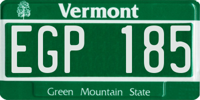 VT license plate EGP185