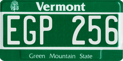 VT license plate EGP256