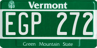 VT license plate EGP272