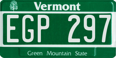 VT license plate EGP297