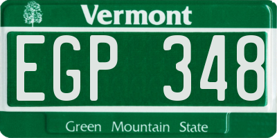 VT license plate EGP348