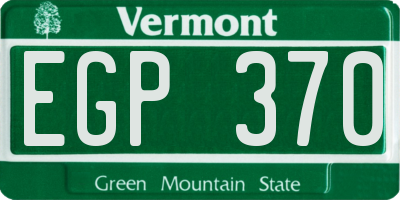 VT license plate EGP370