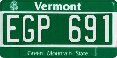 VT license plate EGP691