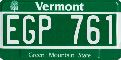 VT license plate EGP761