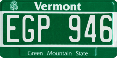 VT license plate EGP946