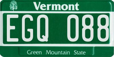 VT license plate EGQ088