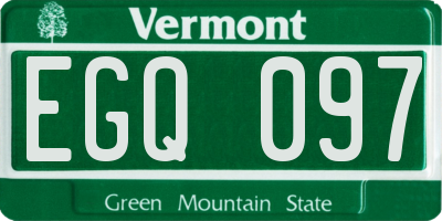 VT license plate EGQ097