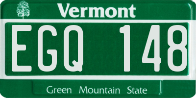 VT license plate EGQ148