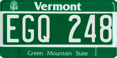 VT license plate EGQ248