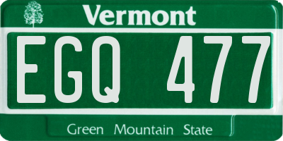 VT license plate EGQ477