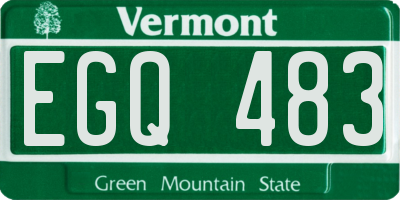 VT license plate EGQ483