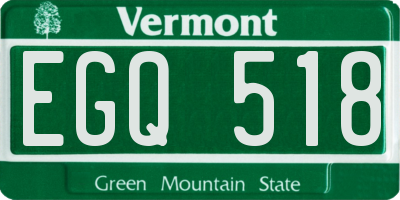 VT license plate EGQ518