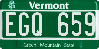 VT license plate EGQ659