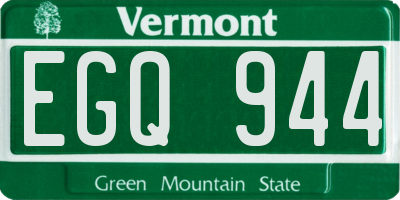 VT license plate EGQ944