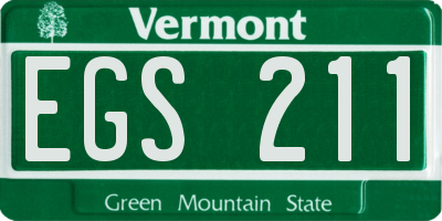 VT license plate EGS211