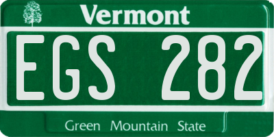 VT license plate EGS282