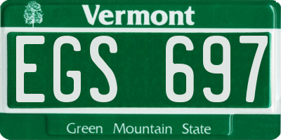 VT license plate EGS697