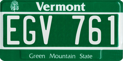 VT license plate EGV761