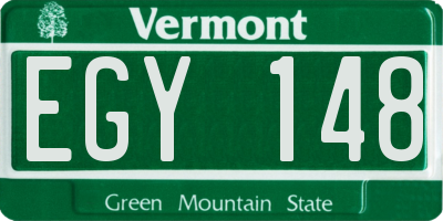 VT license plate EGY148