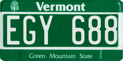 VT license plate EGY688