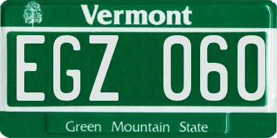 VT license plate EGZ060