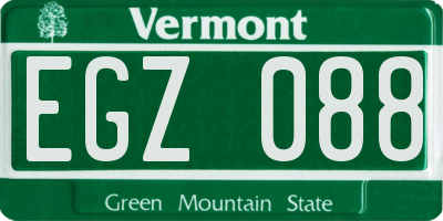 VT license plate EGZ088