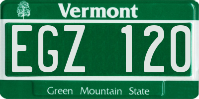 VT license plate EGZ120