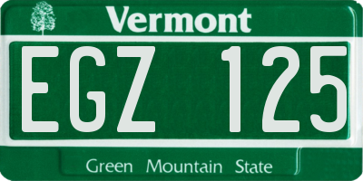 VT license plate EGZ125