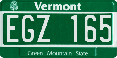 VT license plate EGZ165