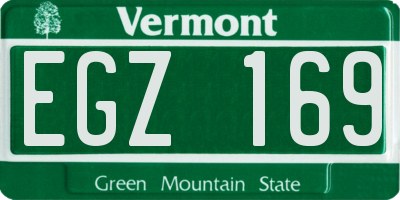 VT license plate EGZ169