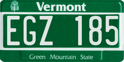 VT license plate EGZ185