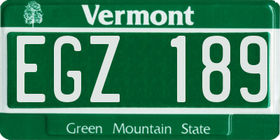 VT license plate EGZ189