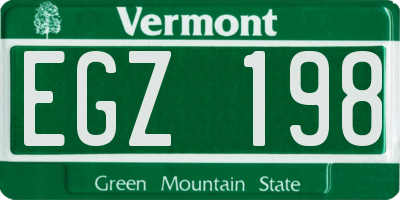 VT license plate EGZ198