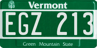 VT license plate EGZ213