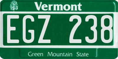 VT license plate EGZ238