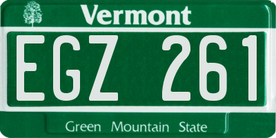 VT license plate EGZ261