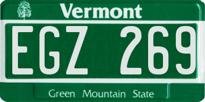VT license plate EGZ269