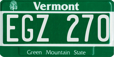 VT license plate EGZ270