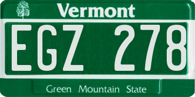 VT license plate EGZ278