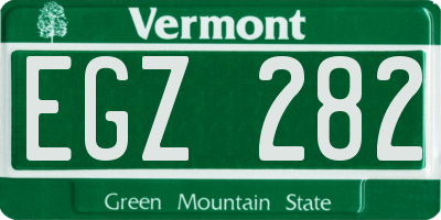 VT license plate EGZ282