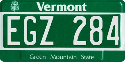 VT license plate EGZ284