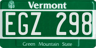 VT license plate EGZ298