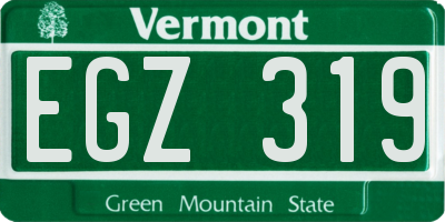 VT license plate EGZ319