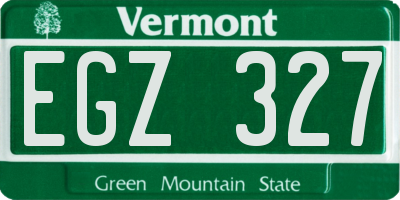 VT license plate EGZ327
