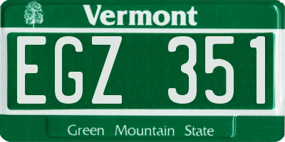 VT license plate EGZ351