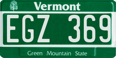 VT license plate EGZ369