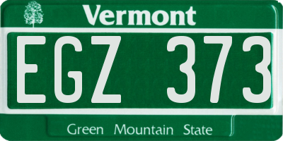 VT license plate EGZ373
