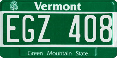 VT license plate EGZ408