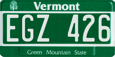 VT license plate EGZ426